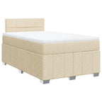 Boxspringbett mit Matratze Creme 120x200 cm Stoff