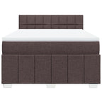 Boxspringbett mit Matratze Dunkelbraun 140x190 cm Stoff