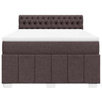 Boxspringbett mit Matratze Dunkelbraun 140x190 cm Stoff