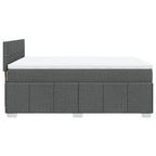 Boxspringbett mit Matratze Dunkelgrau 160x200 cm Stoff