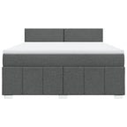 Boxspringbett mit Matratze Dunkelgrau 180x200 cm Stoff
