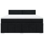 Boxspringbett mit Matratze Schwarz 180x200 cm Stoff