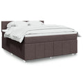 Boxspringbett mit Matratze Dunkelbraun 180x200 cm Stoff