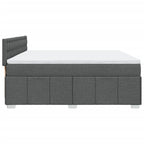 Boxspringbett mit Matratze Dunkelgrau 180x200 cm Stoff