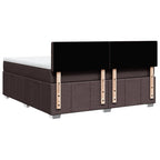 Boxspringbett mit Matratze Dunkelbraun 180x200 cm Stoff