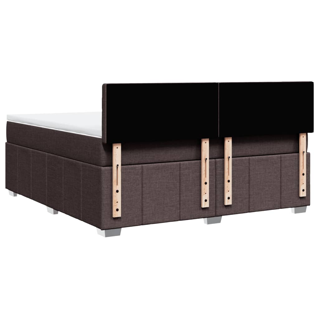 Boxspringbett mit Matratze Dunkelbraun 180x200 cm Stoff