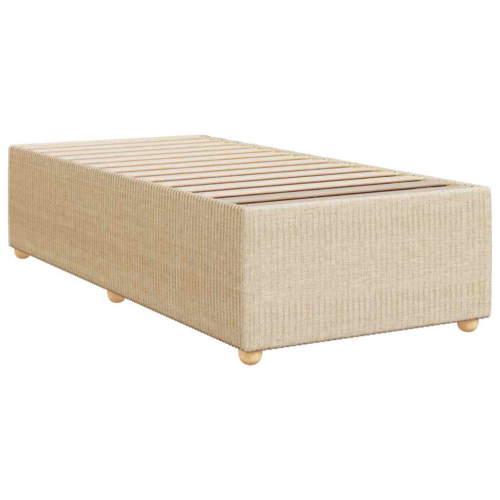 Boxspringbett mit Matratze Creme 80x200 cm Stoff
