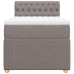 Boxspringbett mit Matratze Taupe 80x200 cm Stoff