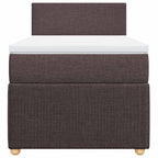 Boxspringbett mit Matratze Dunkelbraun 90x190 cm Stoff