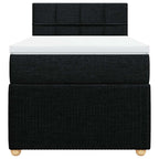 Boxspringbett mit Matratze Schwarz 90x190 cm Stoff