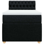 Boxspringbett mit Matratze Schwarz 90x190 cm Stoff