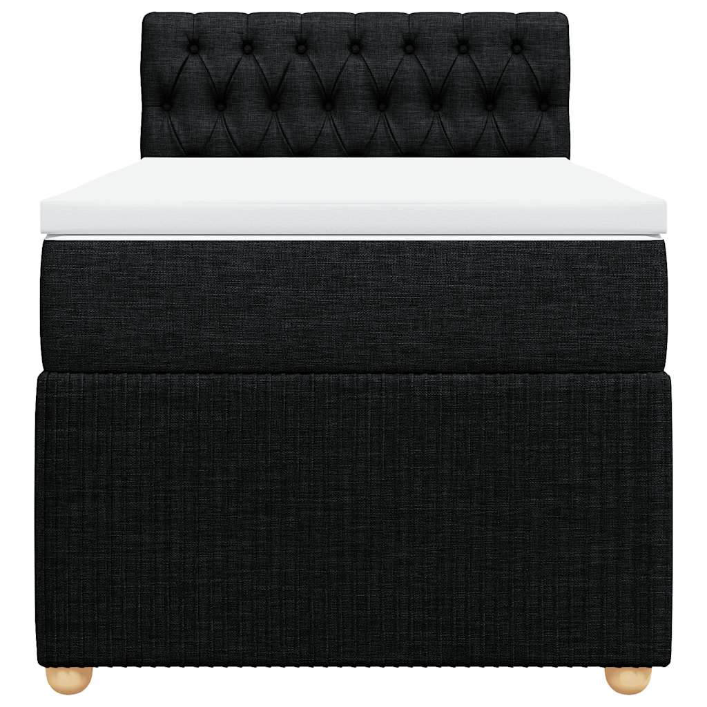 Boxspringbett mit Matratze Schwarz 90x190 cm Stoff