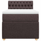Boxspringbett mit Matratze Dunkelbraun 90x190 cm Stoff