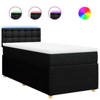 Boxspringbett mit Matratze Schwarz 90x190 cm Stoff