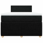 Boxspringbett mit Matratze Schwarz 120x190 cm Stoff