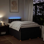 Boxspringbett mit Matratze Dunkelbraun 120x190 cm Stoff