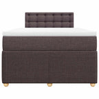 Boxspringbett mit Matratze Dunkelbraun 120x190 cm Stoff