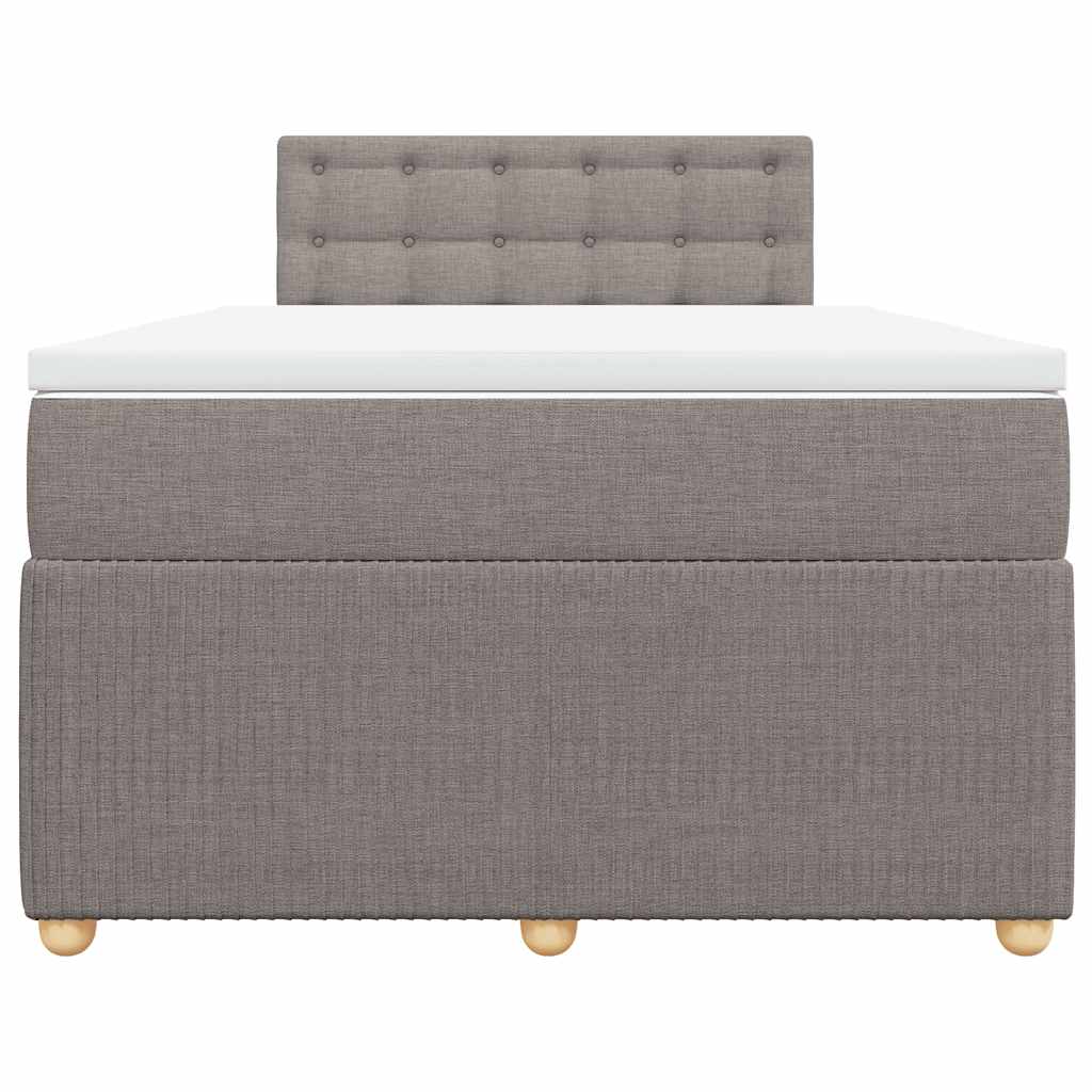 Boxspringbett mit Matratze Taupe 120x190 cm Stoff