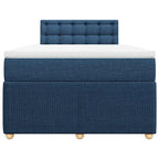Boxspringbett mit Matratze Blau 120x190 cm Stoff