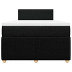 Boxspringbett mit Matratze Schwarz 120x200 cm Stoff