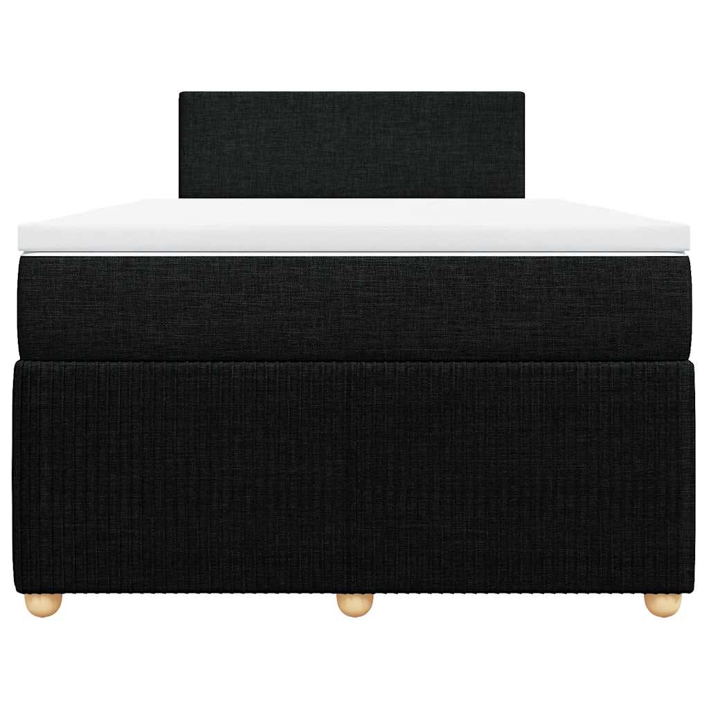 Boxspringbett mit Matratze Schwarz 120x200 cm Stoff