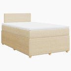 Boxspringbett mit Matratze Creme 120x200 cm Stoff
