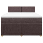 Boxspringbett mit Matratze Dunkelbraun 140x190 cm Stoff