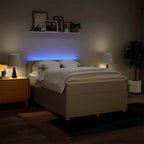 Boxspringbett mit Matratze Creme 160x200 cm Stoff