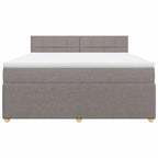 Boxspringbett mit Matratze Taupe 180x200 cm Stoff