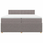 Boxspringbett mit Matratze Taupe 200x200 cm Stoff