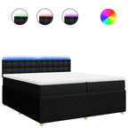 Boxspringbett mit Matratze Schwarz 200x200 cm Stoff