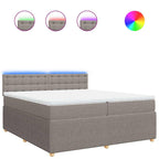Boxspringbett mit Matratze Taupe 200x200 cm Stoff