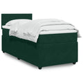 Boxspringbett mit Matratze Dunkelgrün 80x200 cm Samt