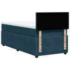 Boxspringbett mit Matratze Blau 80x200 cm Samt