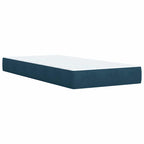 Boxspringbett mit Matratze Blau 80x200 cm Samt