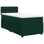 Boxspringbett mit Matratze Dunkelgrün 80x200 cm Samt