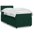 Boxspringbett mit Matratze Dunkelgrün 80x200 cm Samt