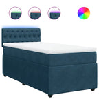 Boxspringbett mit Matratze Blau 80x200 cm Samt