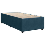 Boxspringbett mit Matratze Blau 80x200 cm Samt