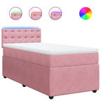 Boxspringbett mit Matratze Rosa 90x200 cm Samt
