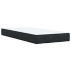 Boxspringbett mit Matratze Schwarz 100x200 cm Samt
