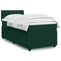 Boxspringbett mit Matratze Dunkelgrün 100x200 cm Samt
