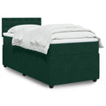 Boxspringbett mit Matratze Dunkelgrün 100x200 cm Samt