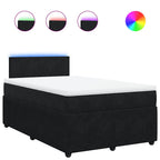 Boxspringbett mit Matratze Schwarz 120x190 cm Samt