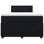 Boxspringbett mit Matratze Schwarz 120x190 cm Samt
