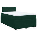 Boxspringbett mit Matratze Dunkelgrün 120x190 cm Samt