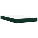 Boxspringbett mit Matratze Dunkelgrün 120x190 cm Samt
