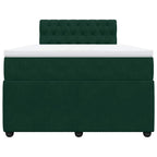 Boxspringbett mit Matratze Dunkelgrün 120x190 cm Samt