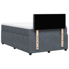 Boxspringbett mit Matratze Dunkelgrau 120x190 cm Samt