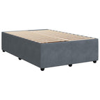 Boxspringbett mit Matratze Dunkelgrau 120x190 cm Samt
